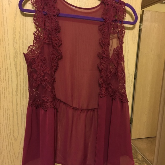 Tops - Dark Red Vest